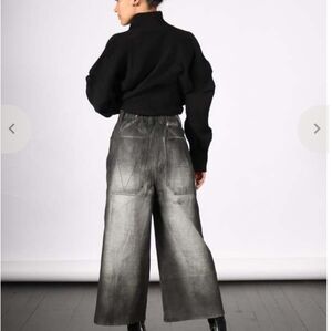 MELITTA BAUMEISTER BLACK SHADOW PAINTED CROPPED DENIM PANTS SZ L NEW NEVER WORN